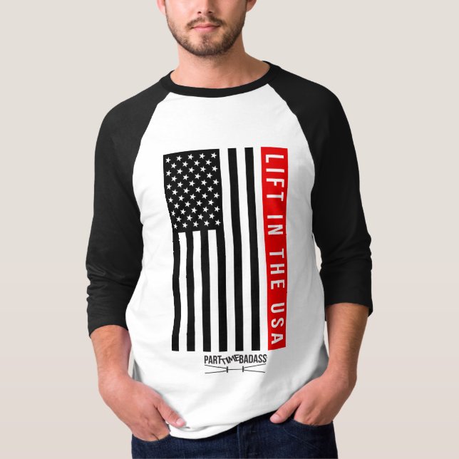 T-shirt SOULEVEZ DANS BASE-BALL unisexe T de douille des (Devant)