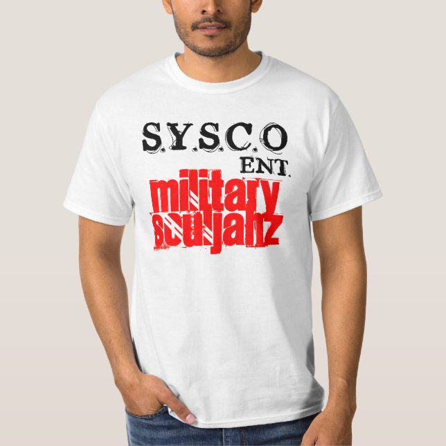 T-SHIRT SOULJAHZ, S.Y.S.C.O, MILITAIRES, OTO-RHINO (Devant)