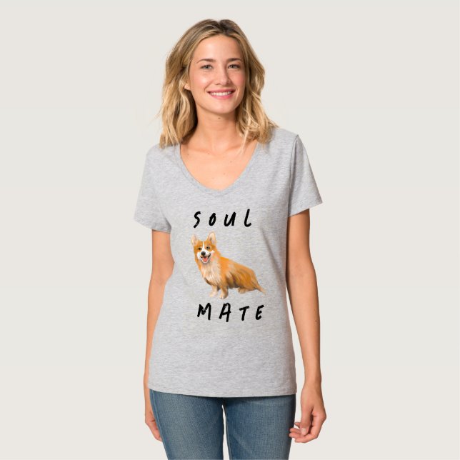 T-shirt Soulmate Welsh corgi pembroke (Devant entier)