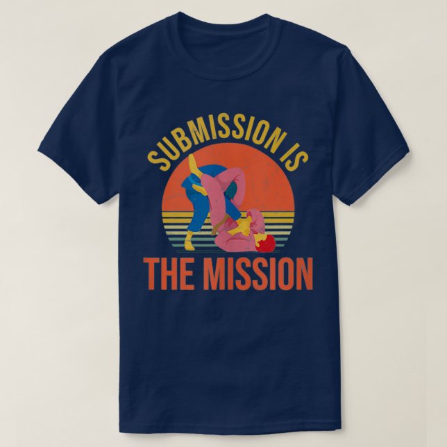 T-shirt Soumission Est La Mission Conception Jiu Jitsu Tan (Design devant)