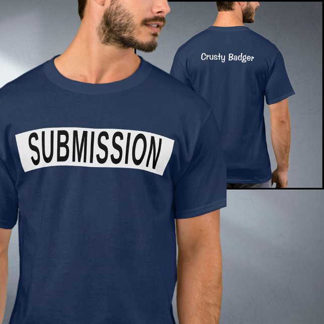 T-shirt Soumission personnalisée BJJ Jiu Jitsu Bleu (Personalized blue submission jiu jitsu t-shirt)