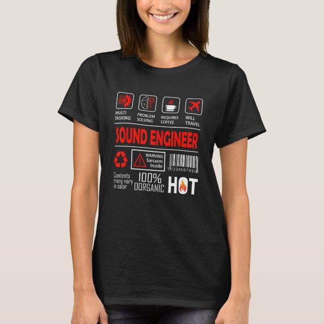 T-shirt Sound Engineer Allrounder Fun Music Party (Devant)