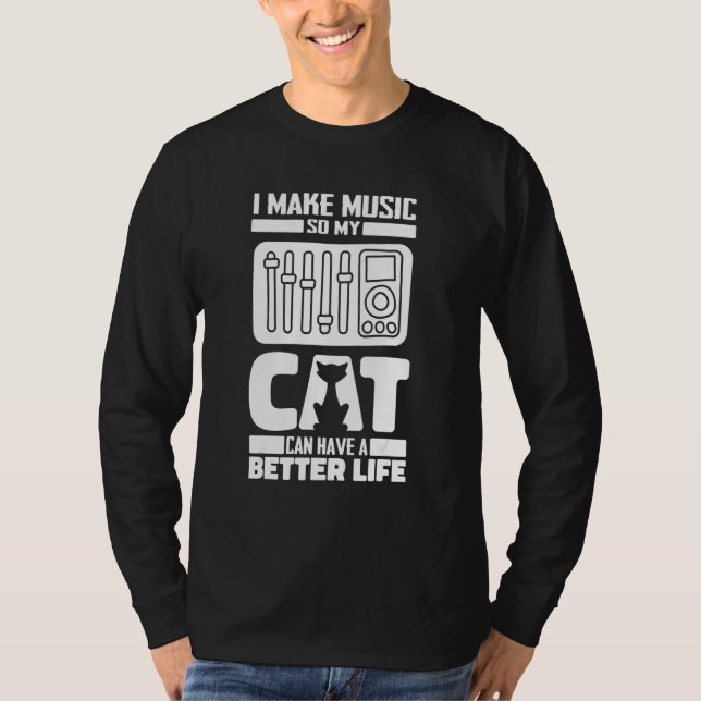 T-shirt Sound Engineer Cat Producer - Studio Audio Enginee (Devant)