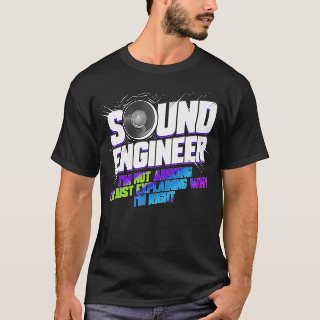 T-shirt Sound Engineer DJ Audio Guy Music Production Engin (Devant)