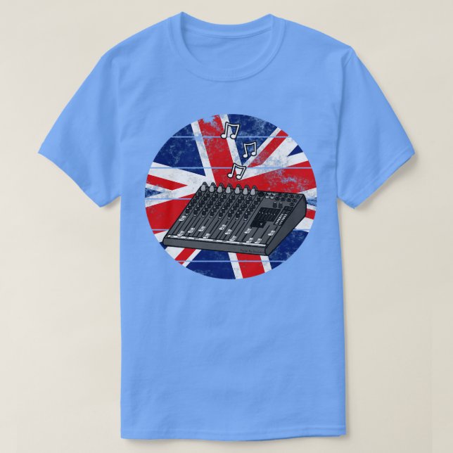 T-shirt Sound Engineer UK Drapeau British Musician (Design devant)