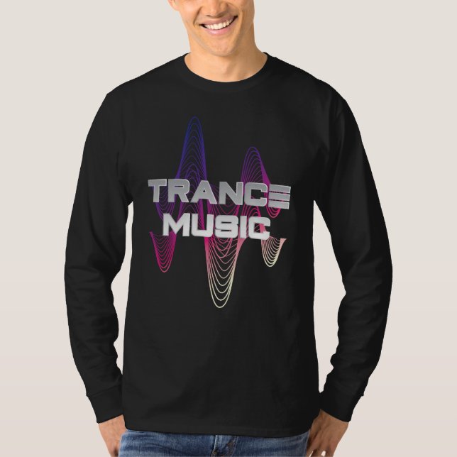 T-shirt Sound Wave Design pour les fans de musique Trance (Devant)