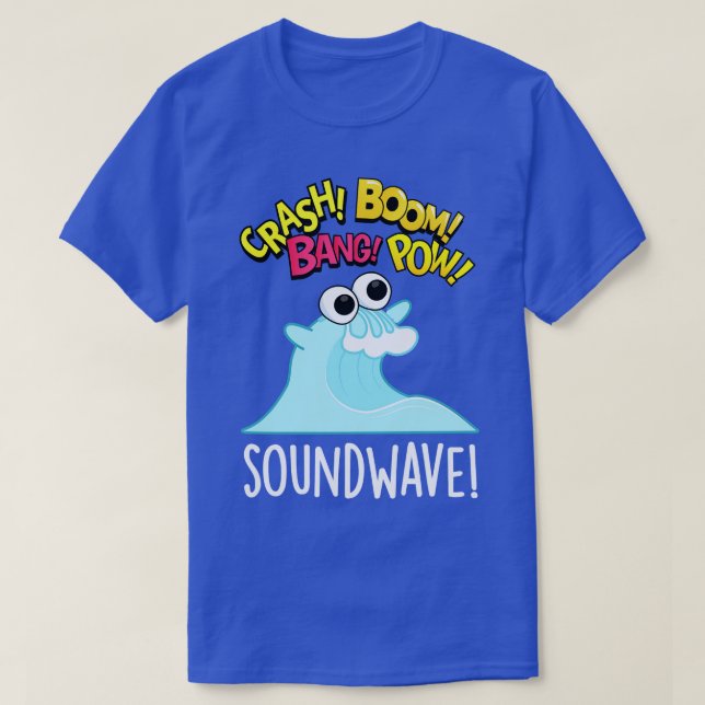 T-shirt Sound Wave Funny Ocean Pun (Design devant)