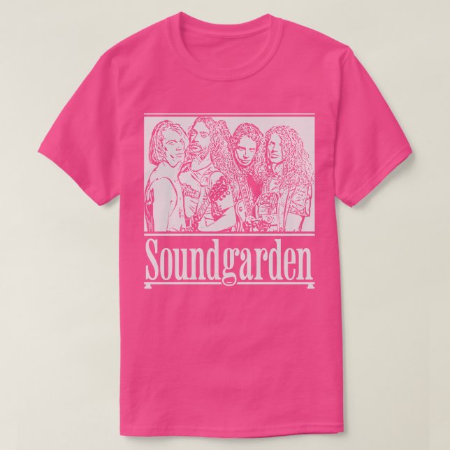 T-shirt Soundgarden 90s Retro Blanc (Design devant)