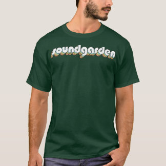 T-shirt Soundgarden Retro Rainbow Typographie style défraî
