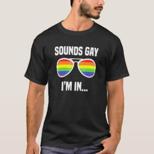 T-shirt Sounds Gay Im Dans Rainbow Lunettes de soleil Lgbt
