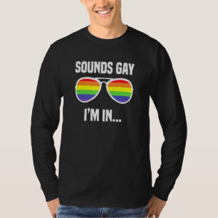T-shirt Sounds Gay Im Dans Rainbow Lunettes de soleil Lgbt