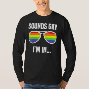 T-shirt Sounds Gay Im Dans Rainbow Lunettes de soleil Lgbt