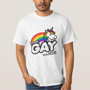 T-shirt Sounds Gay I'm In - Cute Unicorn Rainbow