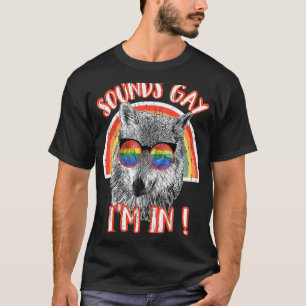T-shirt Sounds Gay I'm In Wolf Rainbow Lunettes de soleil 