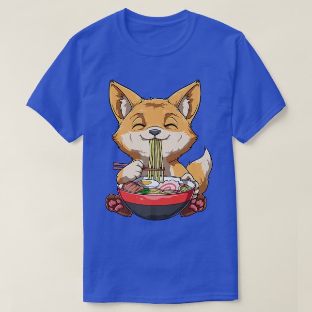 T-shirt Soupe de nouilles Ramen Manga Fox 2519 (Design devant)