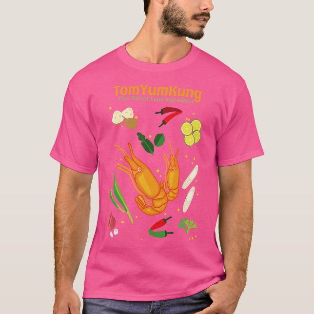 T-shirt Soupe d'ingrédient de nourriture de rue thaï Tom Y (Devant)
