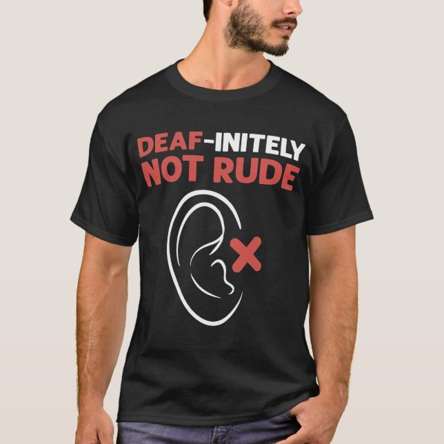 T-shirt Sourd Intrinsèquement pas grossier ASL Langue des  (Devant)