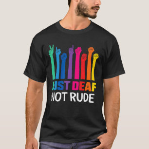 T-shirt Sourde Non Rude Sourde Sensibilisation Yellow Ribb