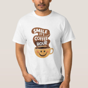 T-shirt Souriez c'est l'heure du café, des citations amusa