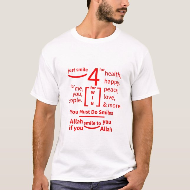 T-shirt Souriez simplement (Devant)