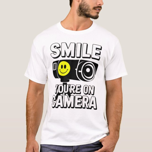 T-shirt Souriez, vous êtes filmé (Devant)