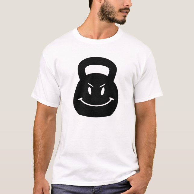 T-SHIRT SOURIRE AFFECTÉ MAUVAIS DE KETTLEBELL (Devant)