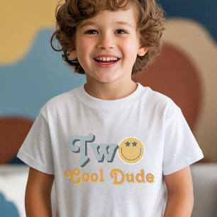 T-shirt Sourire Bleu Deux Garçons Super Chouettes 2ème Ann