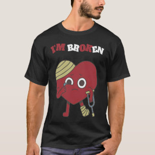 T-shirt Sourire confus Je suis brisé Maladie invisible Je