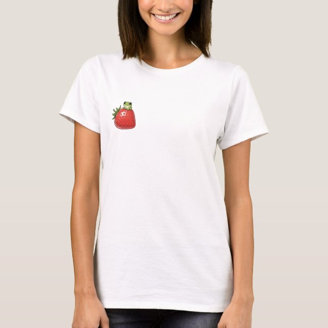 T-shirt Sourire de grenouille fraise (Devant)