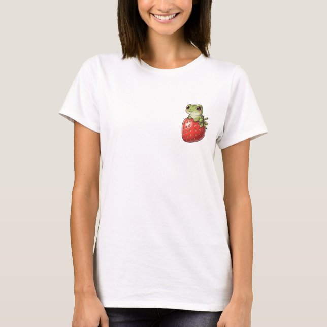 T-shirt Sourire de grenouille fraise (Devant)