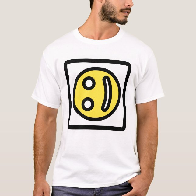 T-shirt Sourire de travers – Expression malicieuse (Devant)