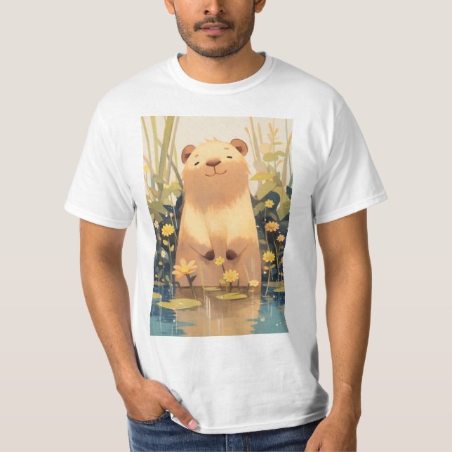 T-shirt Sourire effronté de capybara (Devant)