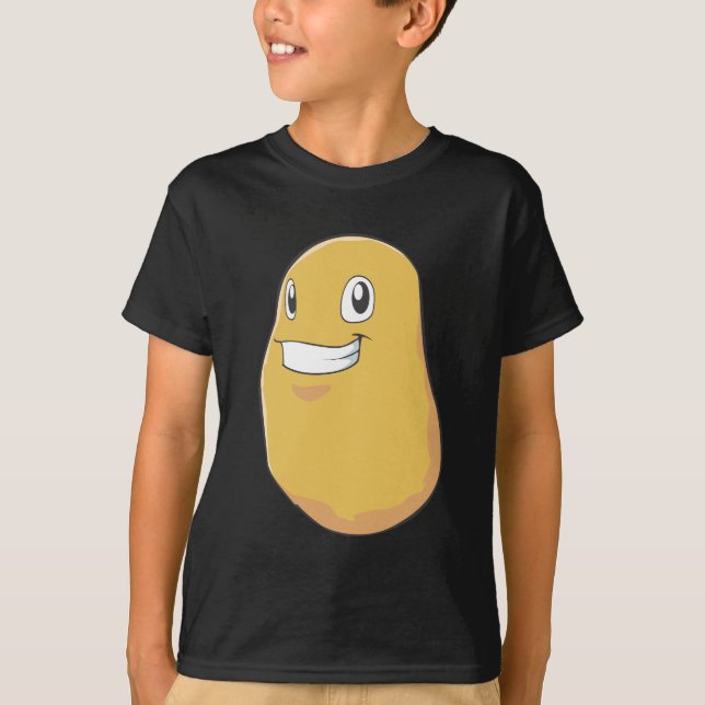 T-shirt Sourire heureux de pomme de terre (Devant)