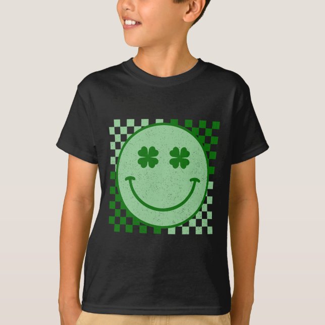 T-shirt Sourire Hippie Rétro Groovy St Patrick (Devant)