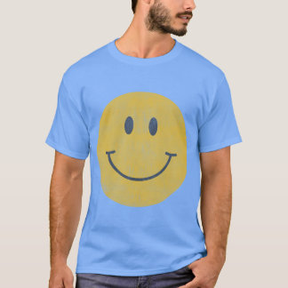 T-shirt Sourire Jaune Visage Heureux Impression Esthétique