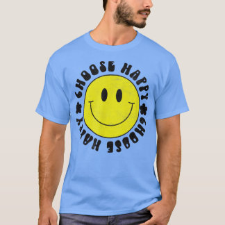 T-shirt Sourire Jaune visage souriant Choisissez Joyeux Bo