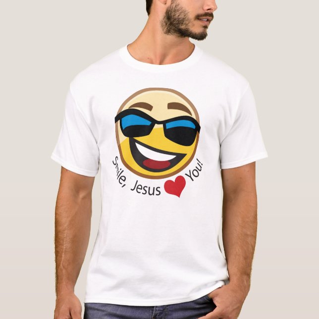 T-shirt Sourire - Jésus vous aime (Devant)