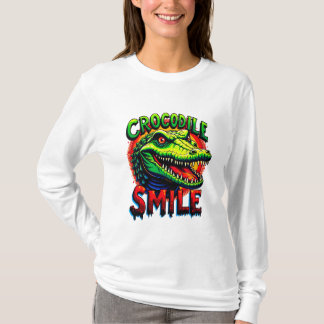 T-shirt "Sourire joyeux de crocodile - Amusant et Whimsica