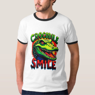 T-shirt "Sourire joyeux de crocodile - Amusant et Whimsica