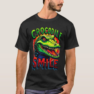 T-shirt "Sourire joyeux de crocodile - Amusant et Whimsica
