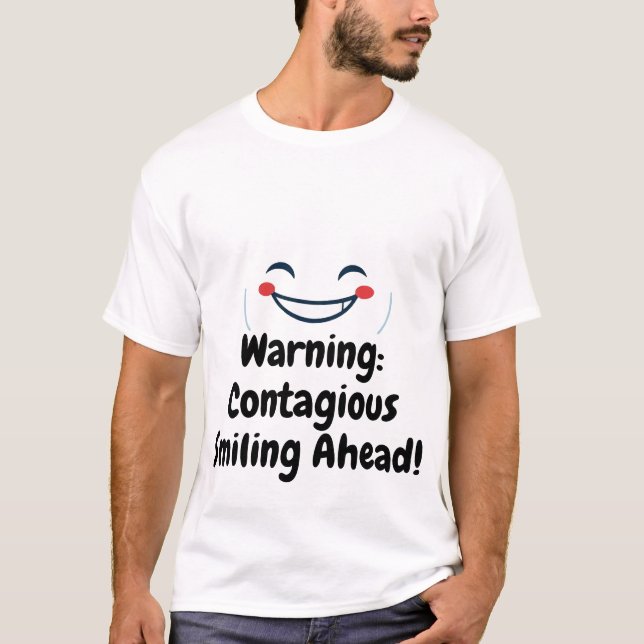 T-shirt Sourire Minimaliste Joyeux (Devant)