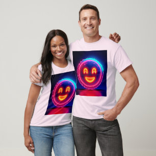 T-shirt Sourire Néon : Conception Lumineuse et Heureuse
