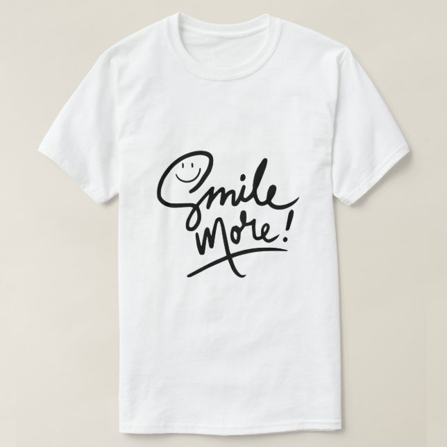 T-shirt Sourire Plus – Typographie Positive (Design devant)