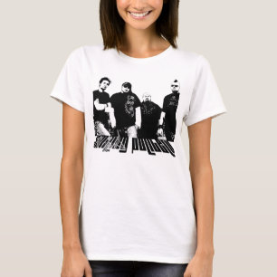 T-shirt Sourire poliment pièce en t de bande - coutume…