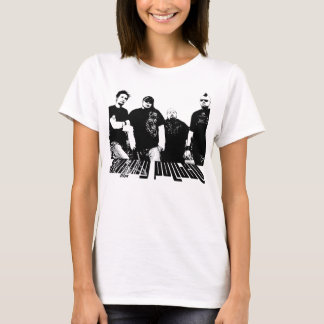 T-shirt Sourire poliment pièce en t de bande - coutume… -