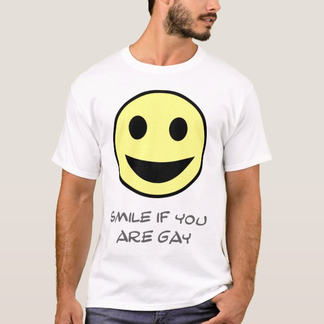 T-shirt sourire si vous êtes gais (Devant)