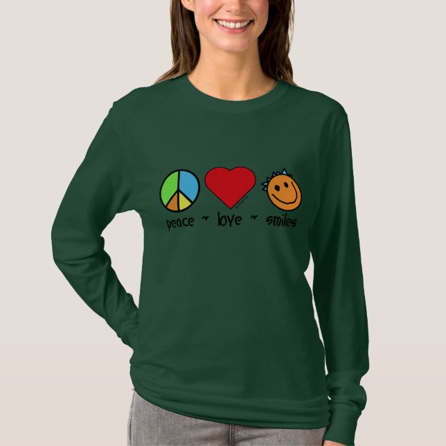 T-shirt Sourires d'amour de paix (Devant)
