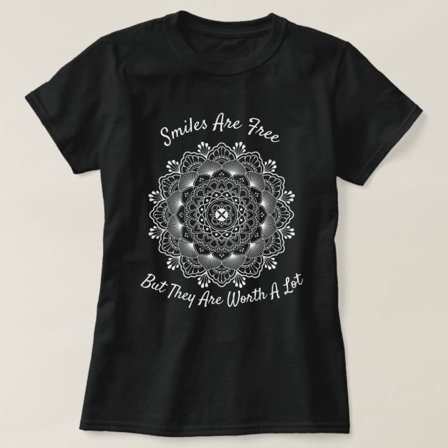 T-shirt Sourires Inspiration White Mandala Dream Catcher (Design devant)