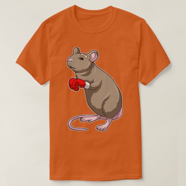 T-shirt Souris à Boxing avec gants de Boxing (Design devant)