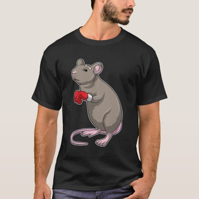 T-shirt Souris à Boxing avec gants de Boxing (Devant)
